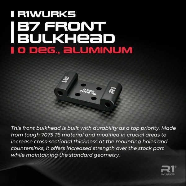 R1 Wurks B7 Aluminum Front Bulkhead, +/-2.5 deg
