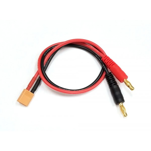 Racer's Edge Charger Adapter Male XT30 To Male 4mm Bullets, 300mm