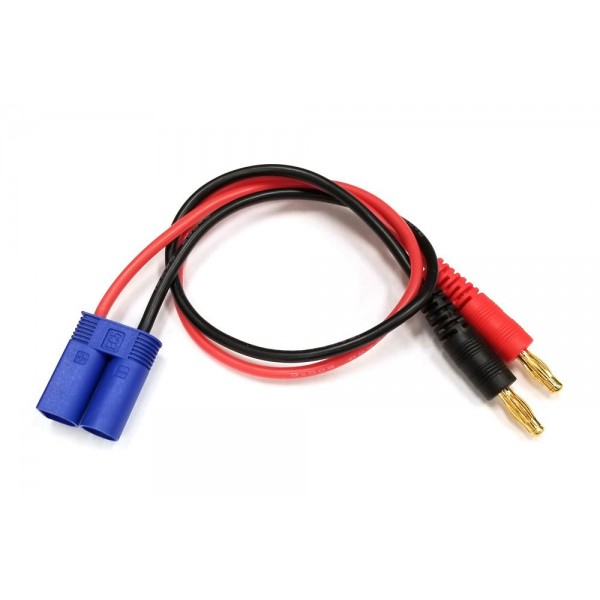 Racer's Edge Charge Adapter: EC5 Device to Male 4mm Bullets, 300mm