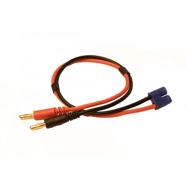 Racer's Edge Charge Adapter: EC3 Device to Male 4mm Bullets-300mm Wire