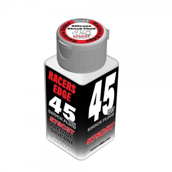 Racer's Edge 45 Weight, 575cSt, 70ml 2.36oz Pure Silicone Shock Oil