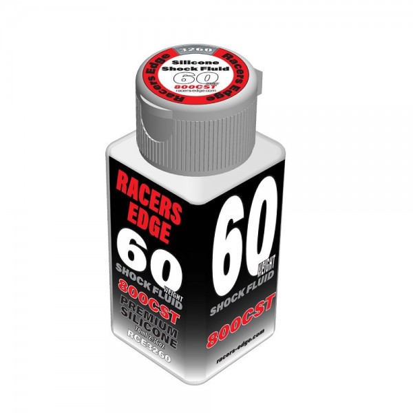 Racer's Edge 60 Weight, 800cSt, 70ml 2.36oz Pure Silicone Shock Oil