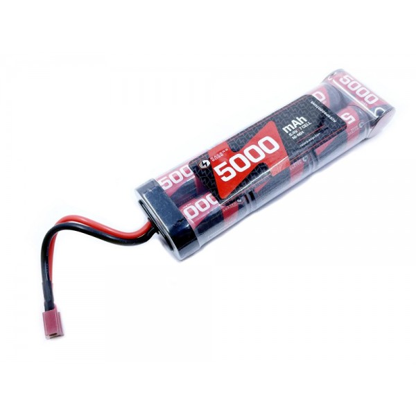 Racer's Edge 5000mAh 8.4V 7-Cell NiMH Flat Battery Pack w/ T-Plug