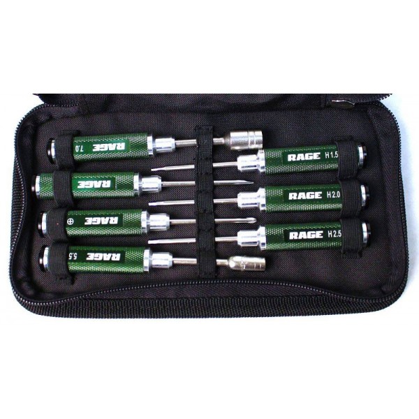 Compact 7 Piece Machined Tool Set with Case
