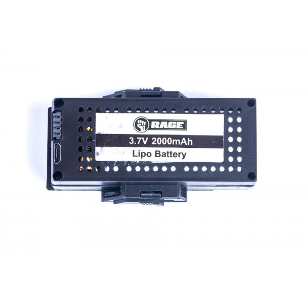 Rage 3.7V 1S 2000mAh Lipo Battery with Case (Stinger 2.0)
