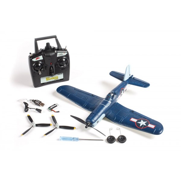 Rage F4U Corsair Jolly Rogers Micro RTF Airplane with PASS (Pilot Assist Stability Software) System