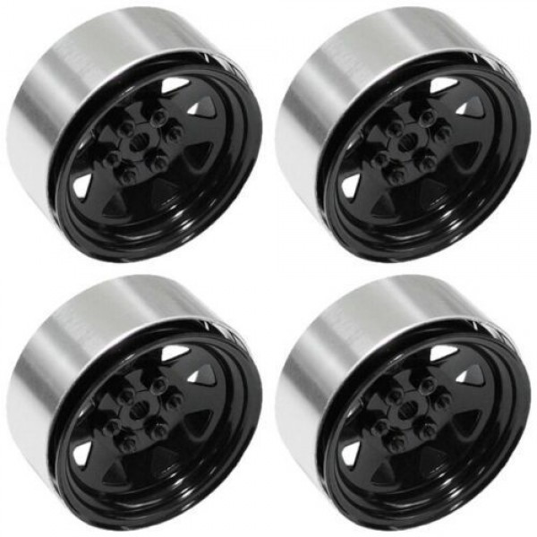 RC4WD 6 Lug Wagon 1.9" Steel Stamped Beadlock Wheels, Black (4)