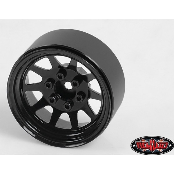 RC4WD OEM Stamped Steel 1.9" Beadlock Wheels with 12mm hex, Black (4)