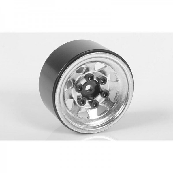 RC4WD Stamped Steel 1.0" Stock Beadlock Wheels, Chrome (2)