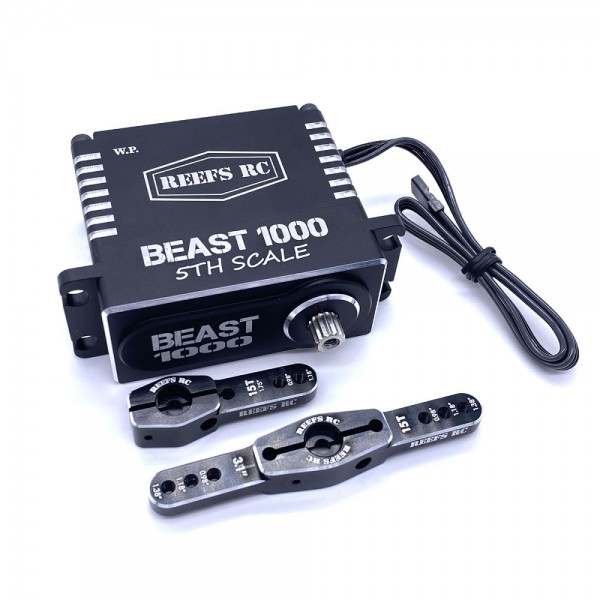 Reefs RC Beast 1000 1/5th Scale High Torque, High Speed Brushless Servo w/ Aluminum Horns