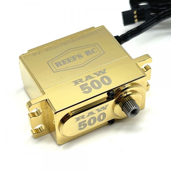 Reefs RC RAW500 Brass Edition, High Torque, High Speed, Programmable, Brushless Servo (565/.08)