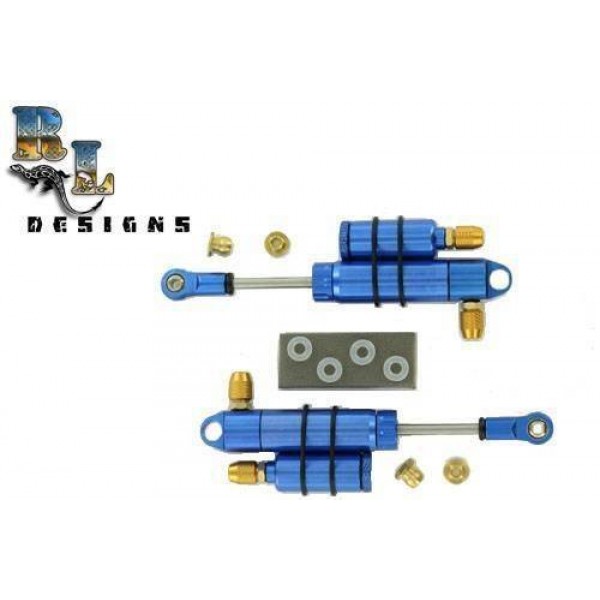 Rock Lizard Designs Billet 96MM Piggyback Internal Spring Shock Set (2) Blue
