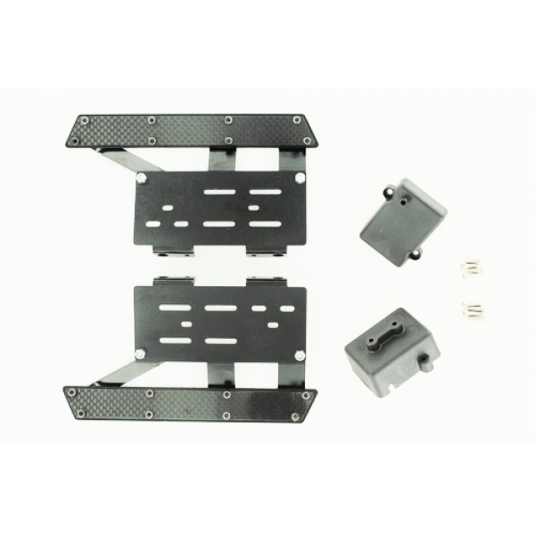 RLD Aluminum/Carbon Rock Rails (Gecko X10) Black