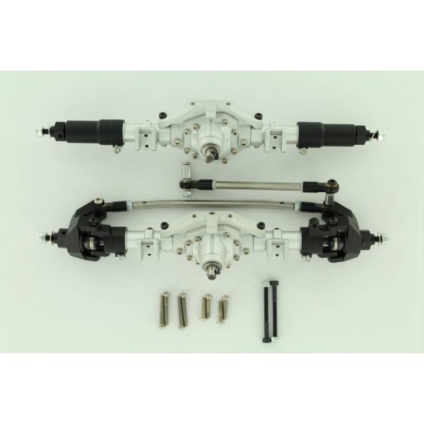 Rock Lizard Designs Billet Complete Front And Rear Axle Set Silver