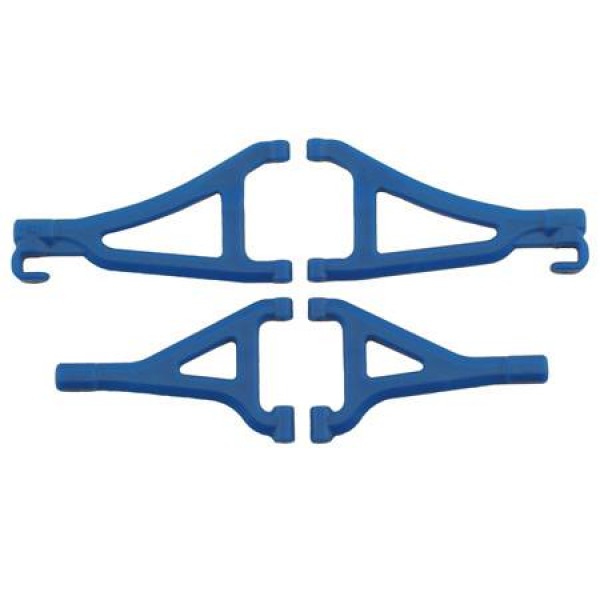 80695 Front U/L A-Arms Blue Mini Revo