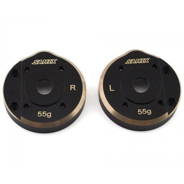 Samix Brass Portal Covers, 55g (SCX10 III/Capra) (2)