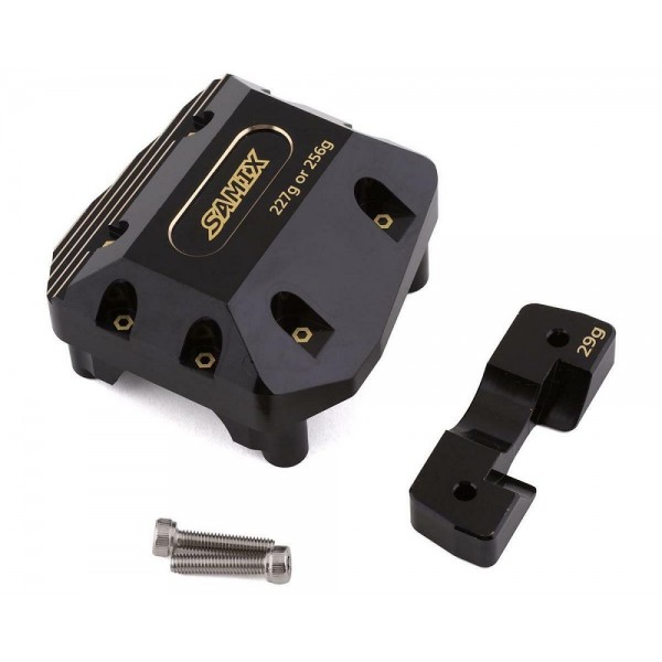 Samix SCX-6 Brass Differential Cover w/Tuning Weight (Black)