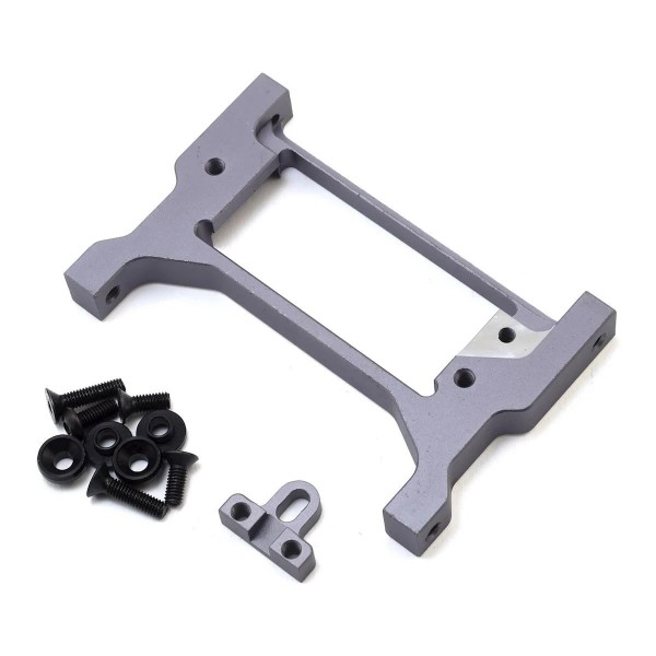 Samix Aluminum Adjustable Front Cross Brace/Servo Mount for Traxxas TRX-4, Grey