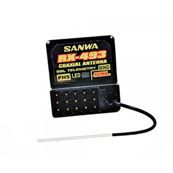 Sanwa Airtronics RX-493 M17 2.4GHz 4-Channel FHSS5 SRX/SSL Receiver