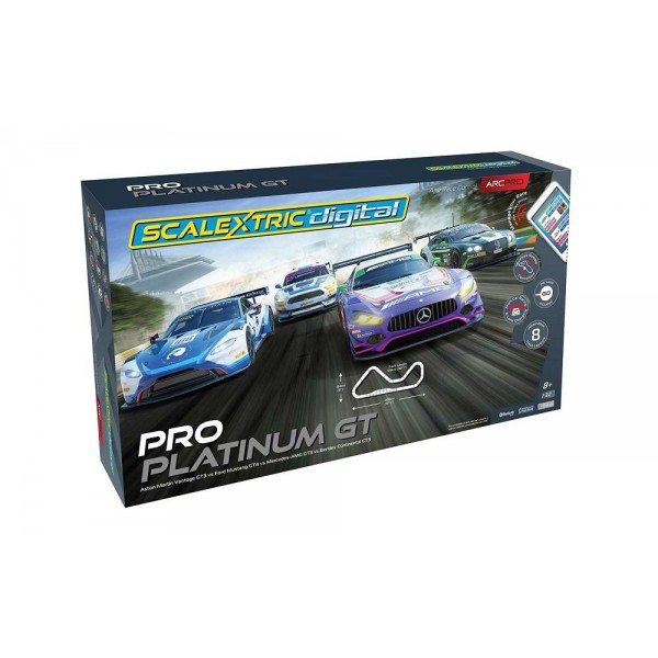 Scalextric ARC PRO Platinum GT Set, 4 Cars, Over 30' of Track