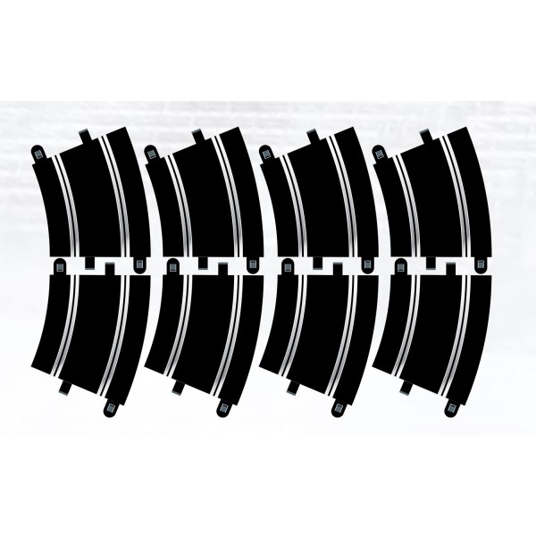 Scalextric Track Extension Pack 6, Radius 3 22.5° Curves (8)