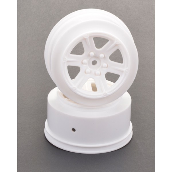 Schumacher Short Course 6 spoke Wheels, +3 Offset, White (2)