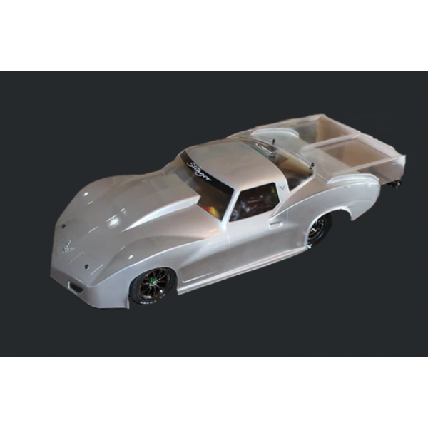 Shark RC Bodies Stinger Drag Body 0.040" with Stinger Wing, Decal, and Stainless Steel Screw Set