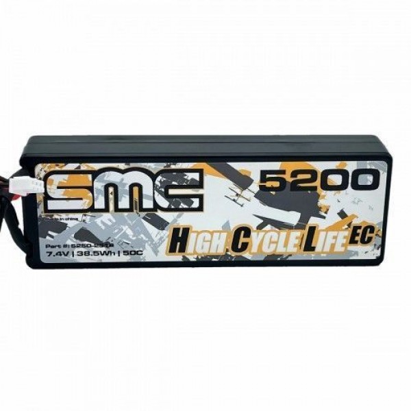 SMC Racing 7.4V 5200mAh 50C wired hardcase EC3