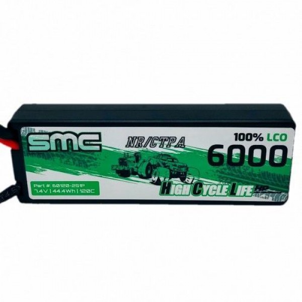 SMC Racing HCL-HP 7.4V-6000mAh 120C Hardcase Deans Plug