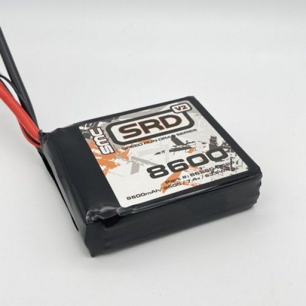 SMC Racing SRD-V2 7.4V-8600mAh-250C Square Softcase Drag Racing pack