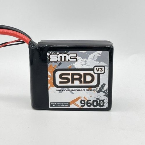SMC Racing SRD-V3 7.4V-9600mAh-250C Square Softcase Drag Racing pack