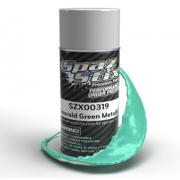 Spaz Stix Emerald Green Metallic Aerosol Paint, 3.5oz Can