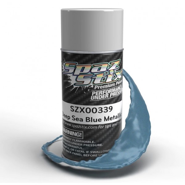 Spaz Stix Deep Sea Blue Metallic Aerosol Paint, 3.5oz Can