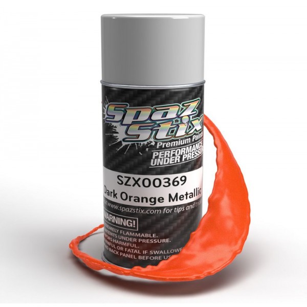 Spaz Stix Dark Orange Metallic Aerosol Paint, 3.5oz Can