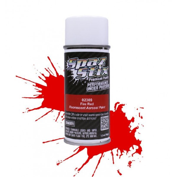 Spaz Stix Fire Red Aerosol Paint, 3.5oz Can