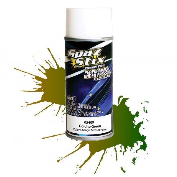 Spaz Stix Color Change Aerosol Paint, Gold/Green, 3.5oz Can