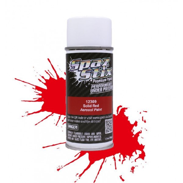 Spaz Stix Solid Red Aerosol Paint, 3.5oz Can