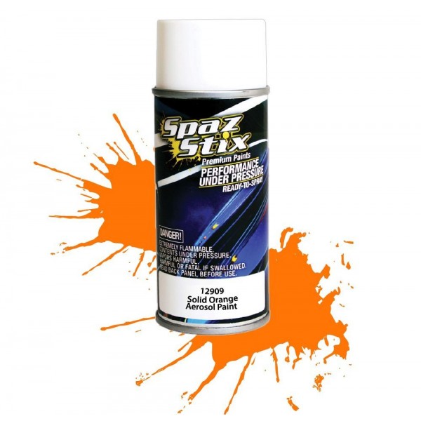 Spaz Stix Solid Orange Aerosol Paint, 3.5oz Can
