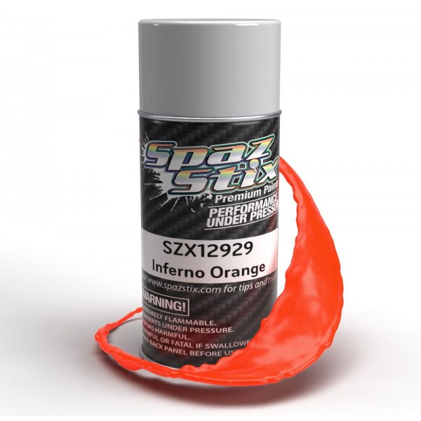 Spaz Stix Inferno Orange Aerosol Paint, 3.5oz Can