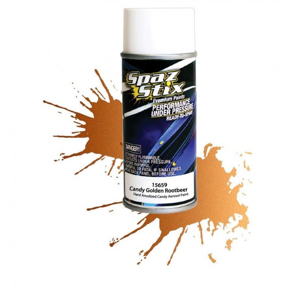 Spaz Stix Candy Golden Rootbeer Aerosol Paint, 3.5oz Can