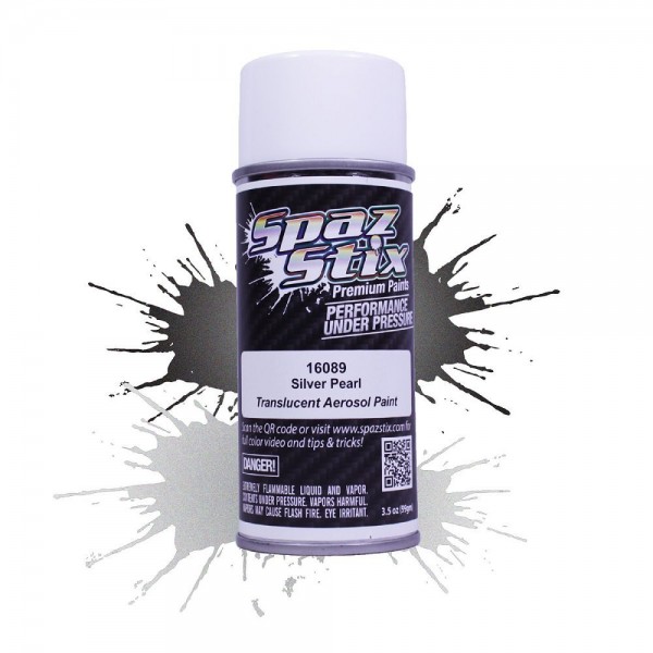 Spaz Stix Silver Pearl Aerosol Paint, 3.5oz Can