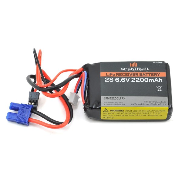 Spektrum 2200mAh 2S 6.6V Li-Fe Receiver Battery