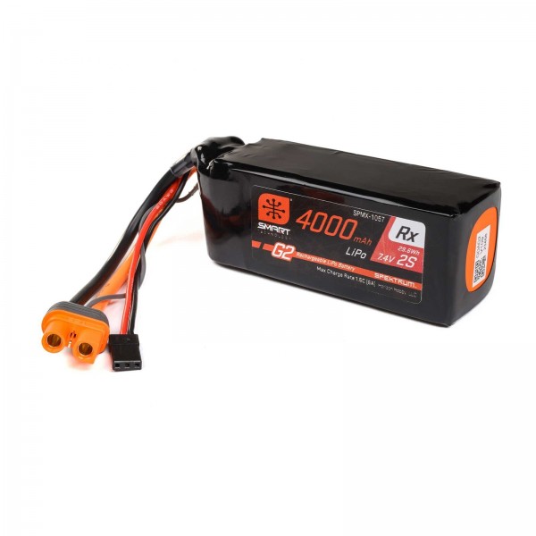 Spektrum Smart G2 Receiver Lipo Battery (7.4V/4000mAh/2S/15C/IC3)