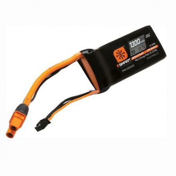 Spektrum 11.1V 1300mAh 3S 30C Smart LiPo Battery: IC3