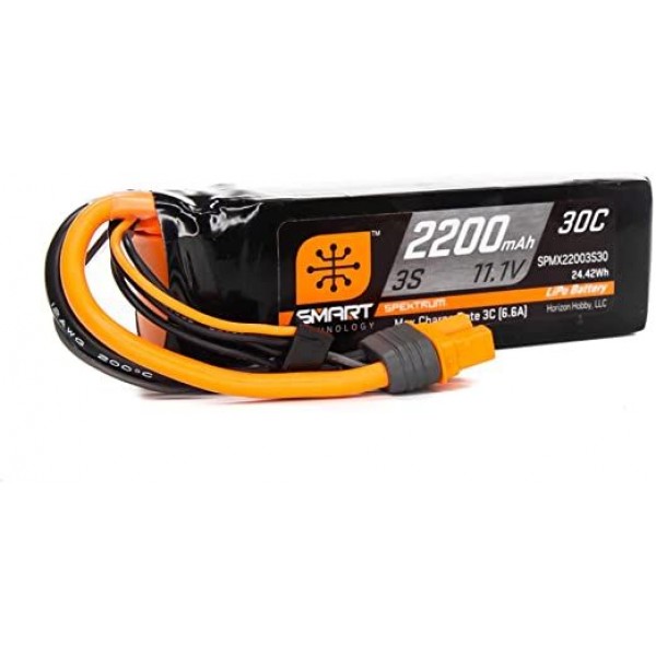 Spektrum 11.1V 2200mAh 3S 30C Smart LiPo Battery: IC3