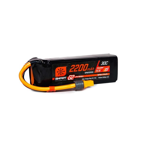 Spektrum Smart G2 Lipo 30C Battery Pack (11.1V/2200mAh) w/IC3 Connector