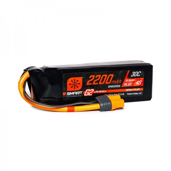 Spektrum 2200mAh 4S 14.8V Smart G2 LiPo 30C; IC3