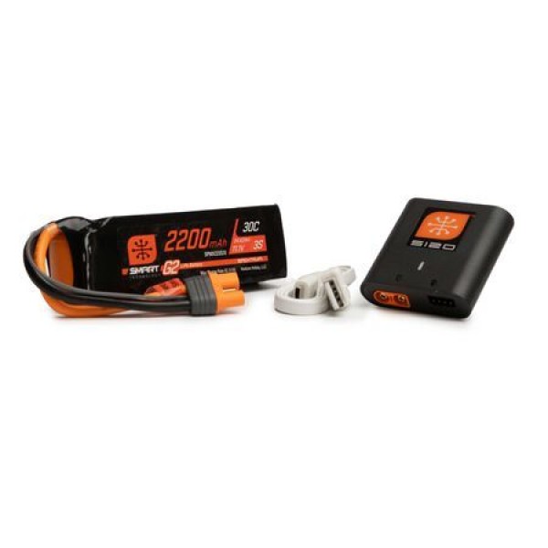 Spektrum Smart Powerstage Air Bundle: 2200mAh 3S G2 Lipo Battery with S120 Charger