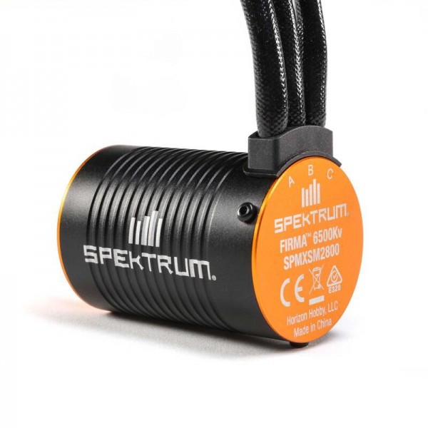 Spektrum Firma 3652 6500Kv 4-Pole Brushless Motor: 3.175mm