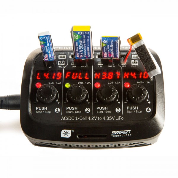 Spektrum Micro 4 port AC/DC 1S LiPo Charger